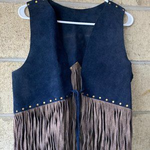 Leather Vest with Tassels